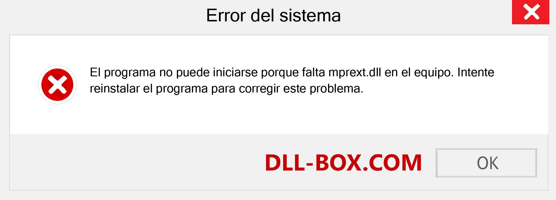 ¿Falta el archivo mprext.dll ?. Descargar para Windows 7, 8, 10 - Corregir mprext dll Missing Error en Windows, fotos, imágenes